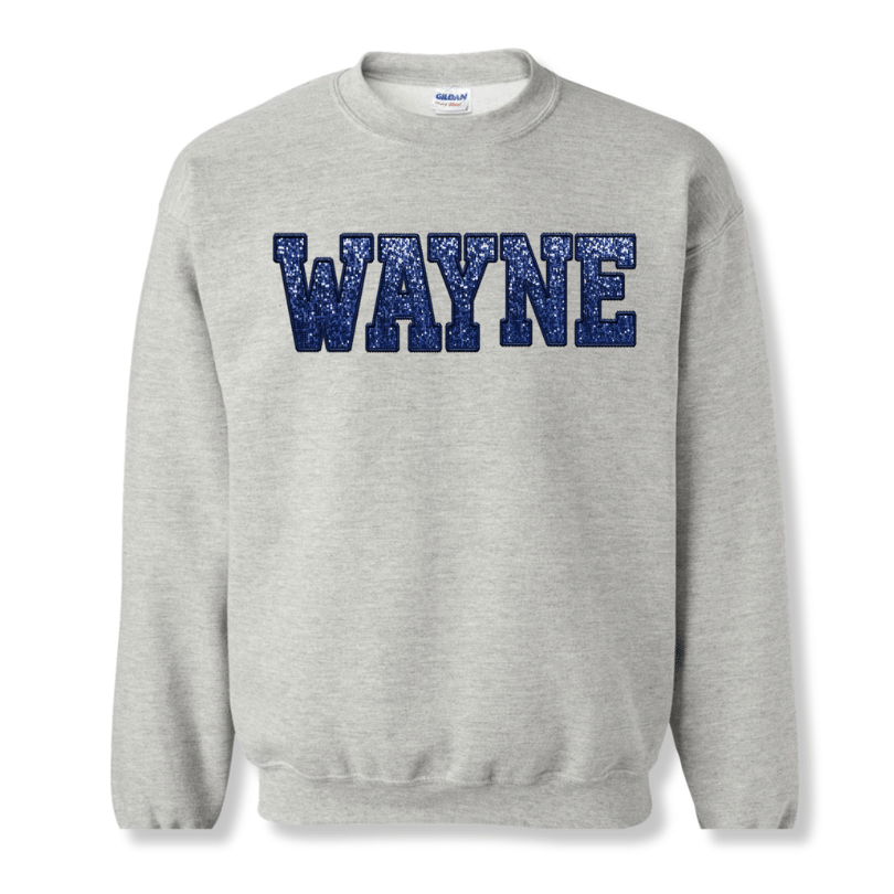 Sequin Patch Girl's Sweatshirt - Crew