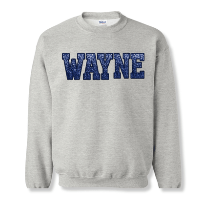 Sequin Patch Girl's Sweatshirt - Crew