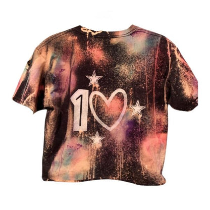 Reverse Tie Dye Birthday Girl Shirt