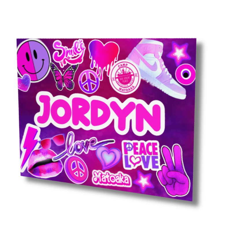 Custom Notecards (Design Your Own) Girls Camp Color Collage Pink/PurplesCreate'd