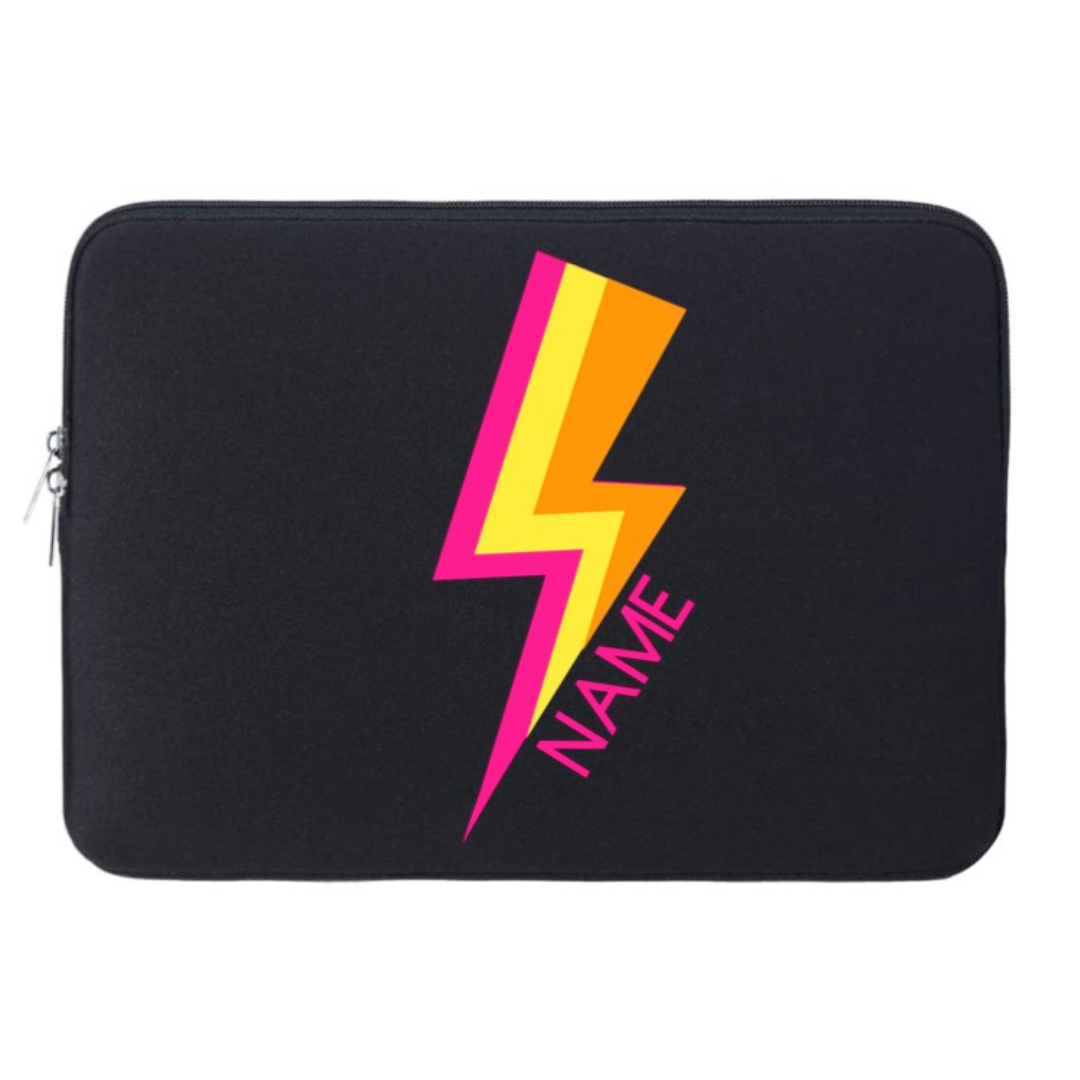 Striped Bolt Personalized Laptop Sleeve