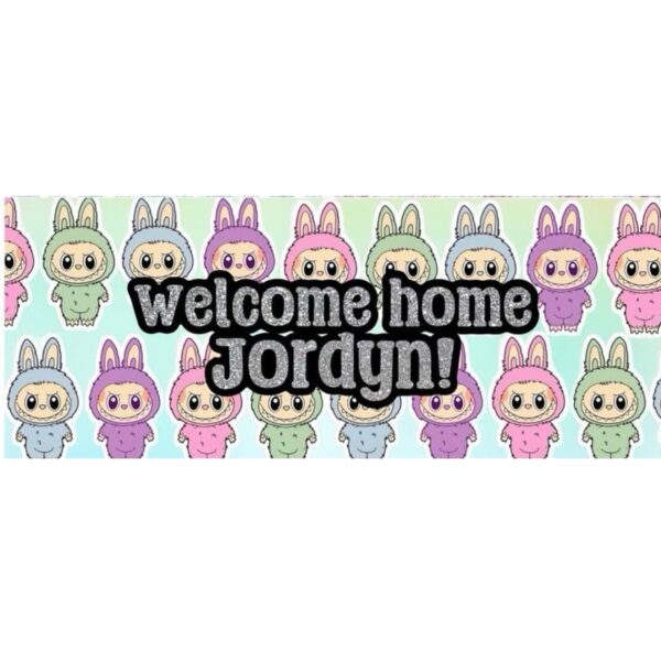 Welcome Home Banner – Labubu (Pastel)