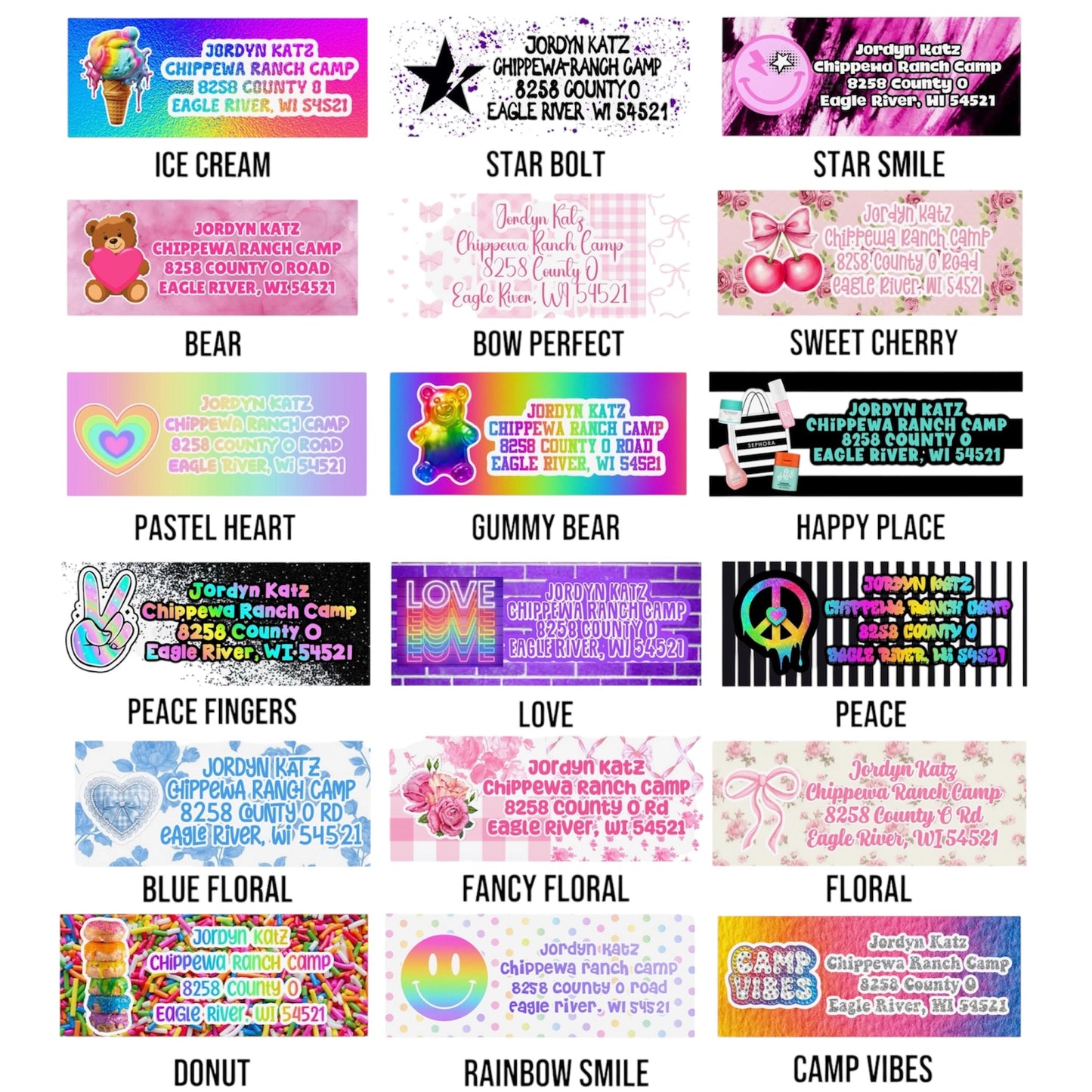 Address Labels - Girls Updated 2026 Create'd