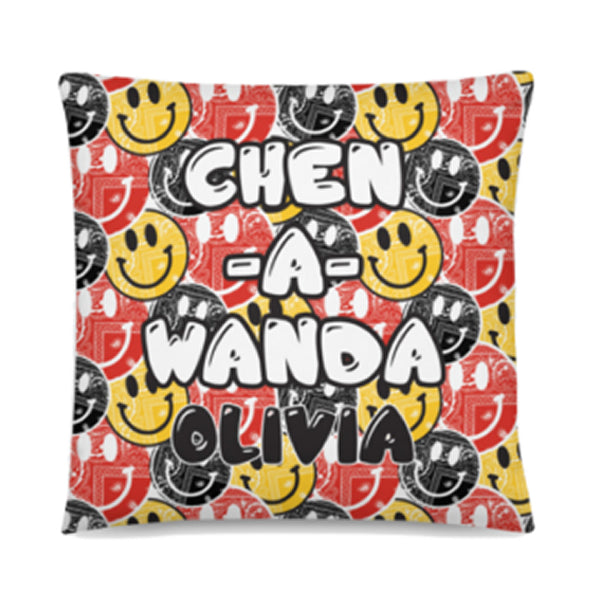 Bandana Smiley Pattern Personalized Camp Pillow