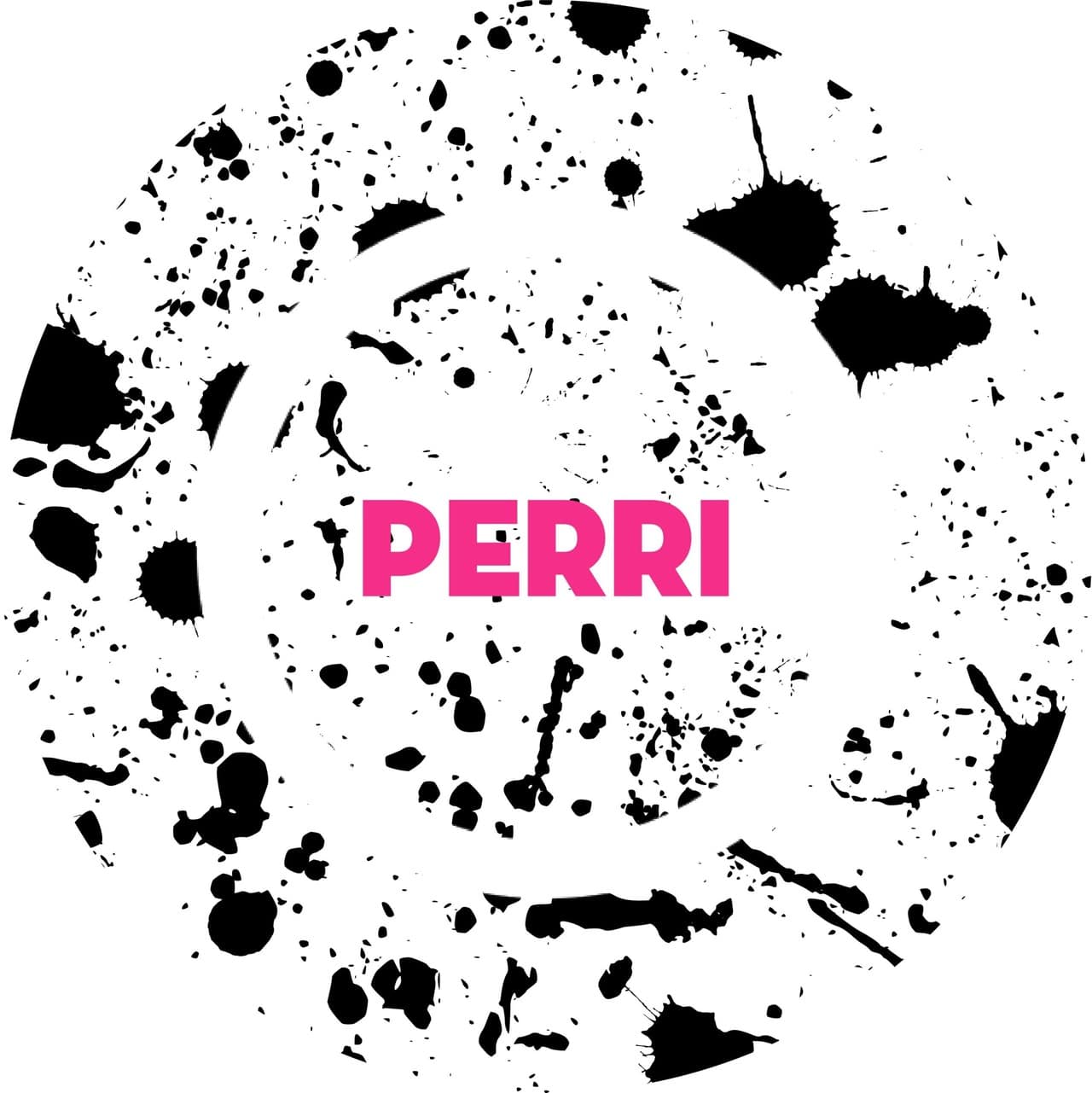 Black Splatter Paint _ Hot Pink Name