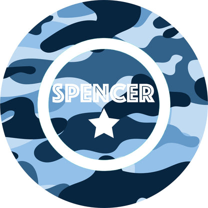 Blue Camo Block Bowl