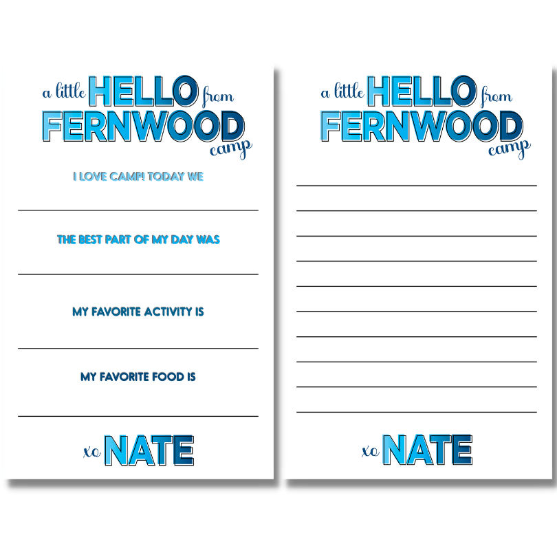 Blue Ombre Notepad - Lined or Fill in the Blank