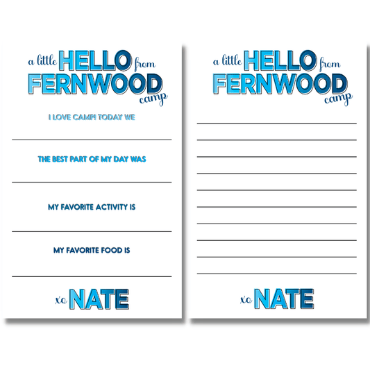 Blue Ombre Notepad - Lined or Fill in the Blank