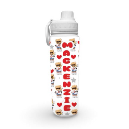 Bears & Hearts – 360 Wrap Water Bottle