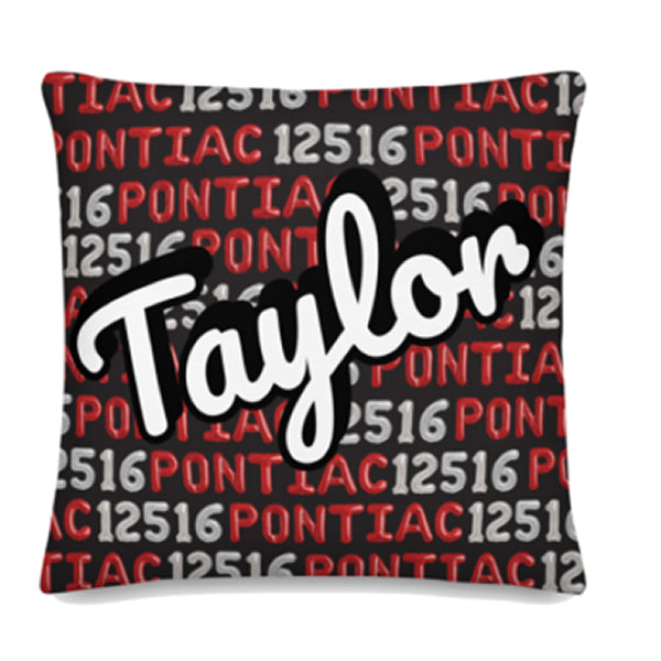 Camp Name Balloon Throw Pillow Personalized