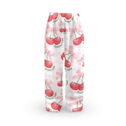 Fuzzy Cherries & Bows Camp Pajama Pants