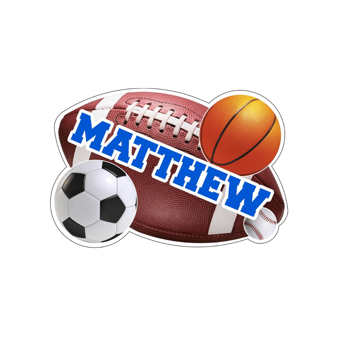 Cling It Sports Cut Out with Personalization