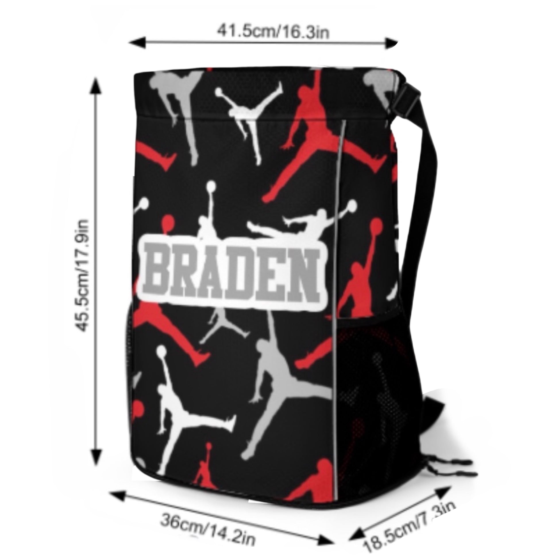 Draw String Bag with Side Pockets (Dimensions) CRD 2026