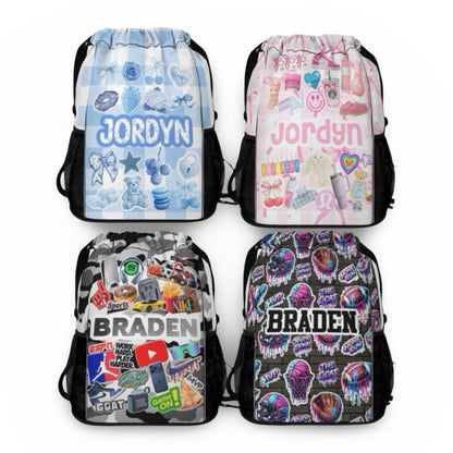 Draw String Bag with Side Pockets CRD
