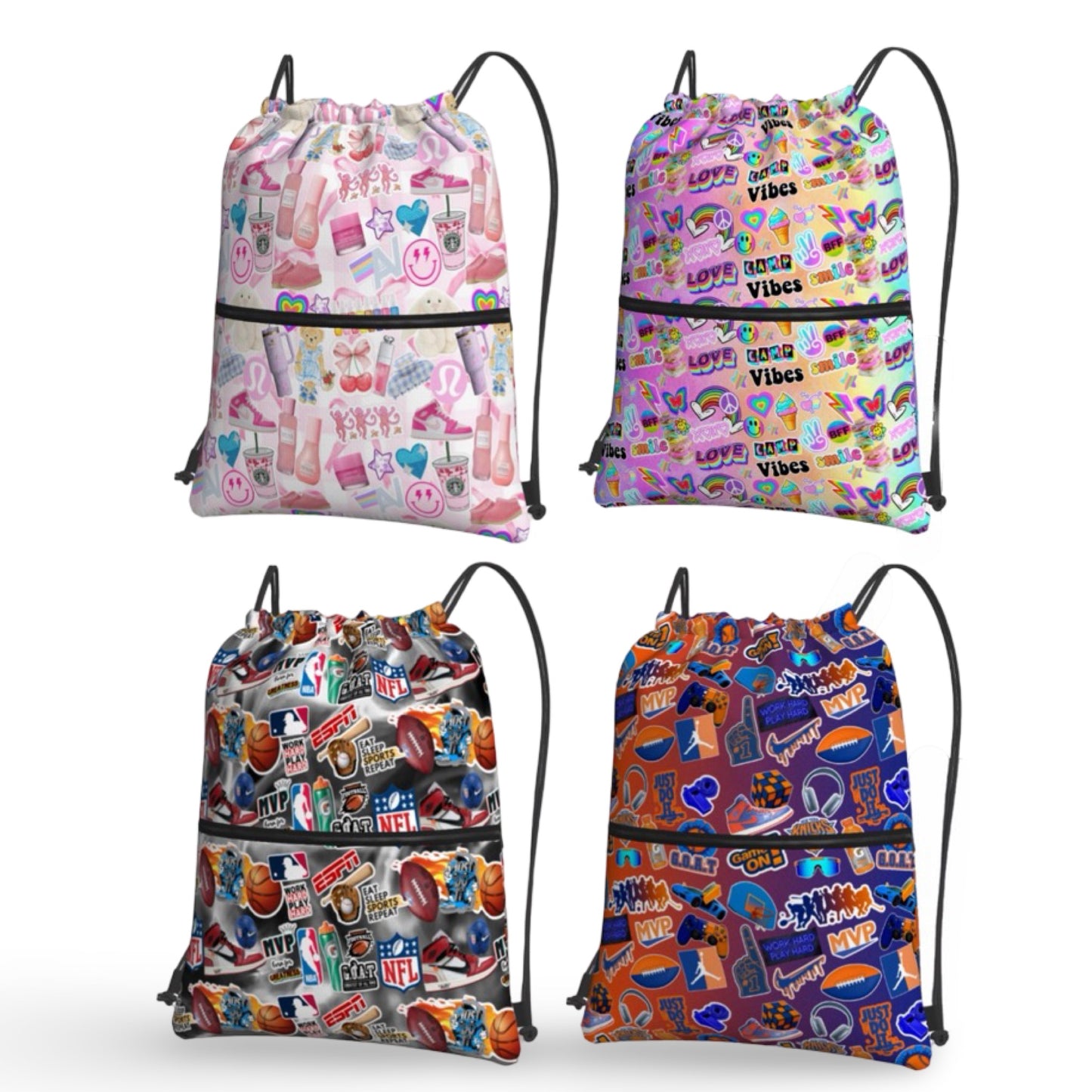 Draw String Bag with Zipper CRD 2026