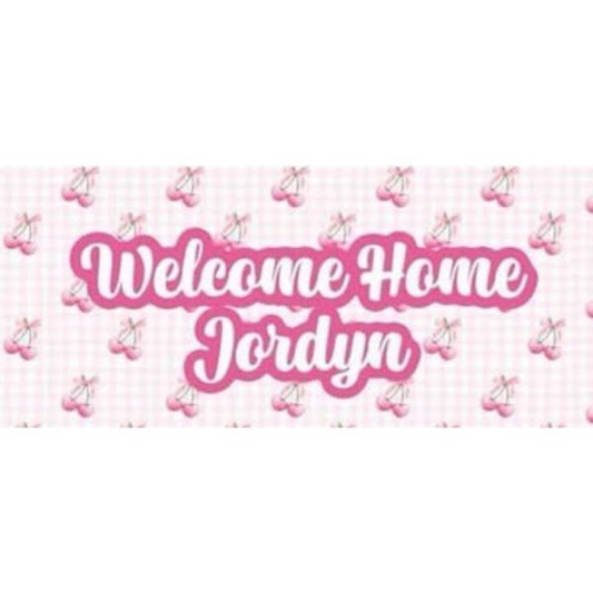 Welcome Home Banner – Plain Background (Design Your Own)