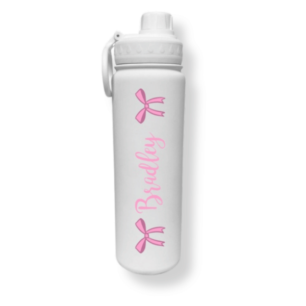 Bow Cursive Bow Water Bottle