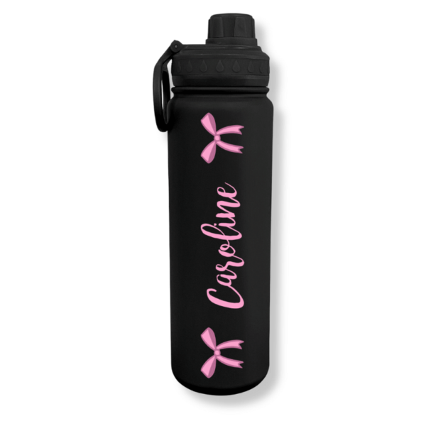 Bow Cursive Bow Water Bottle