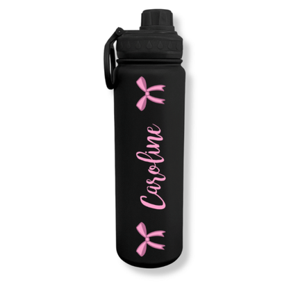 Bow Cursive Bow Water Bottle