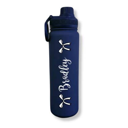 Bow Cursive Bow Water Bottle