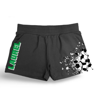 Girl’s Distressed Soccer Splatter Suzette Shorts (Youth)