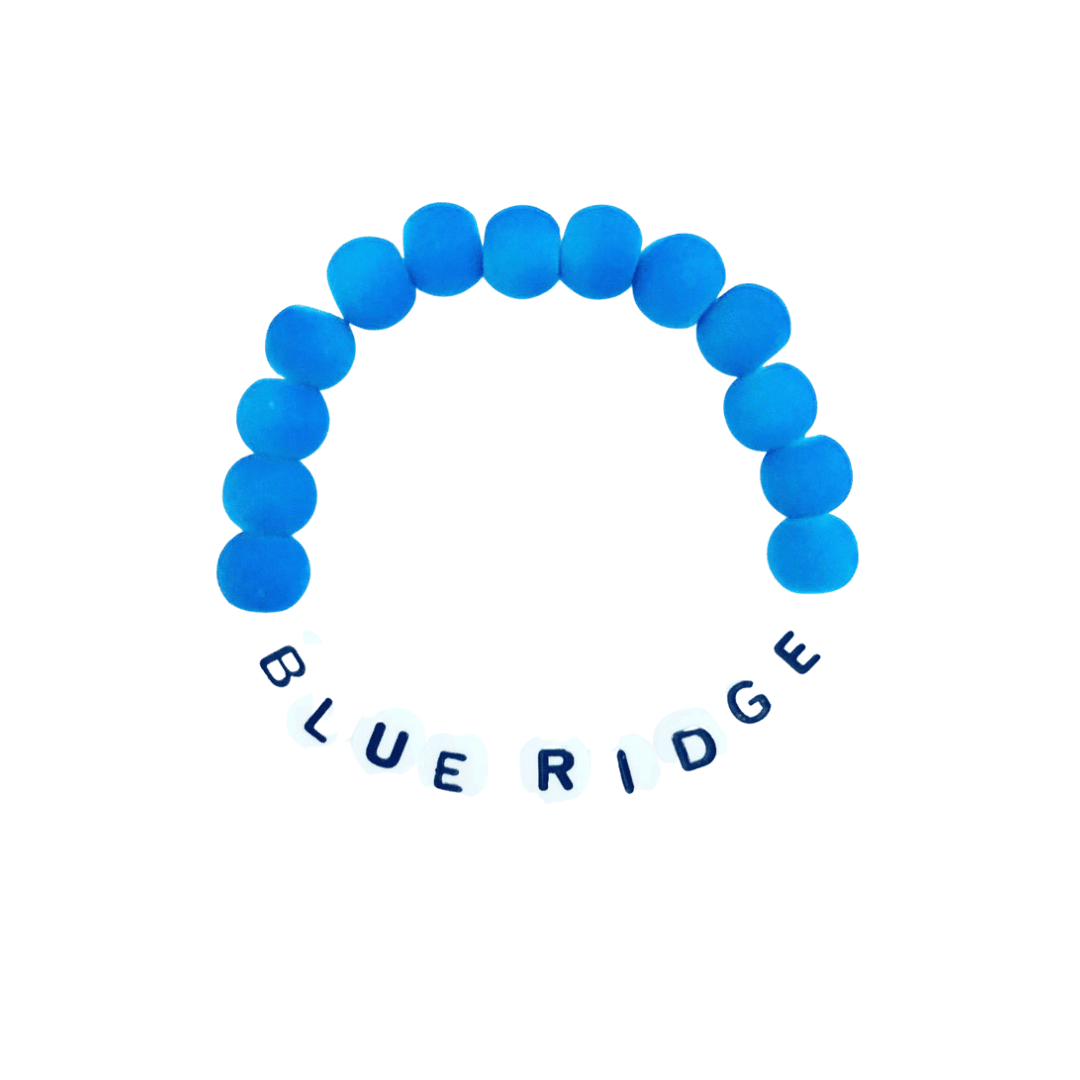 Neon Blue Round Name Bracelet