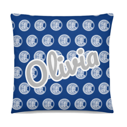 Neon Lights Personalized Camp Pillow in Script