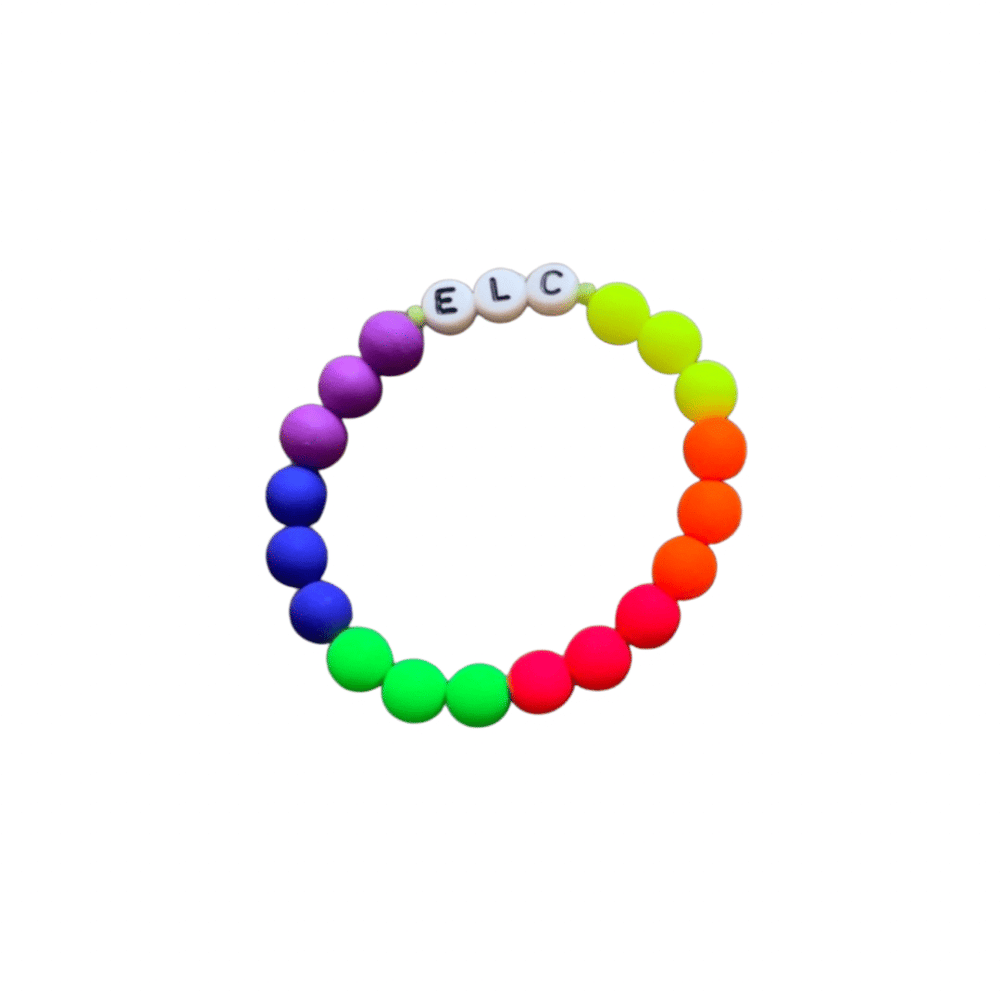 Neon Round Name Bracelet-2