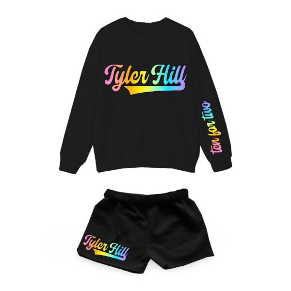 Pastel Rainbow Camp Cut Sweat-shorts