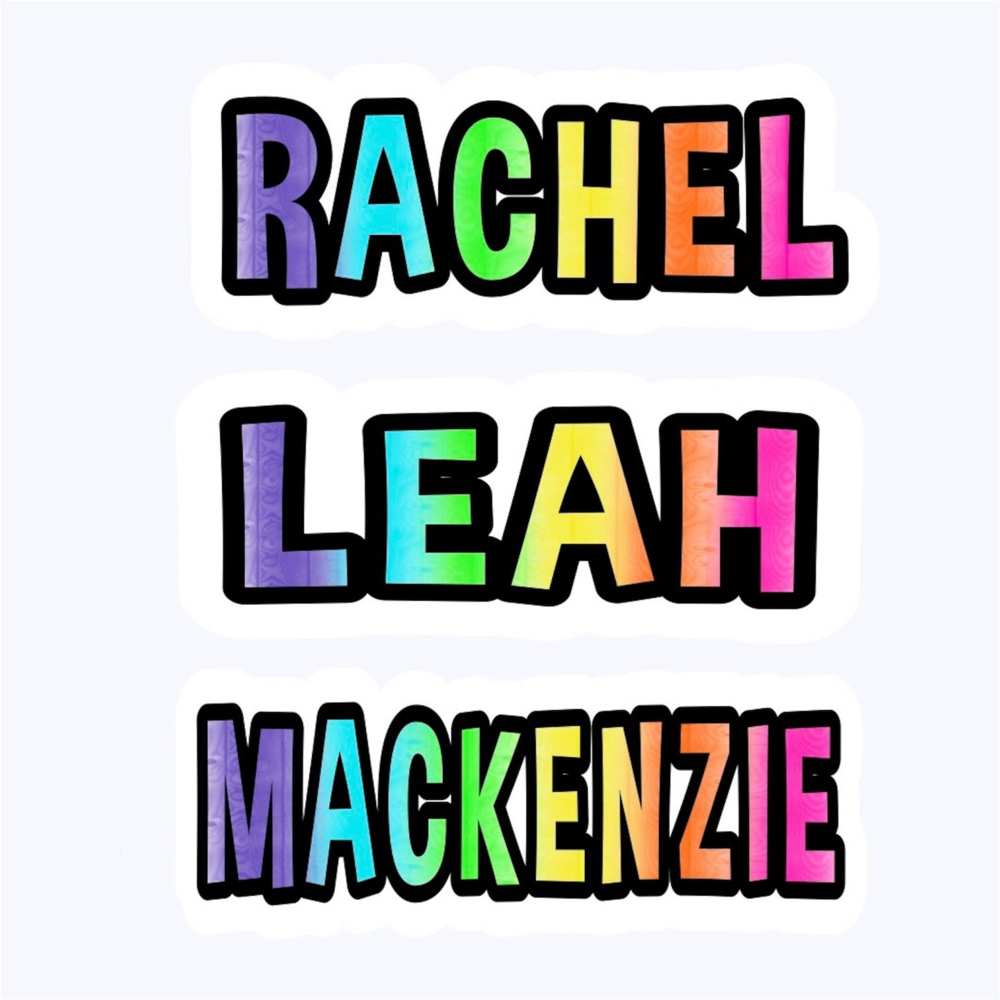 Personalized Rainbow Font Name Pillow (16" x 10" )