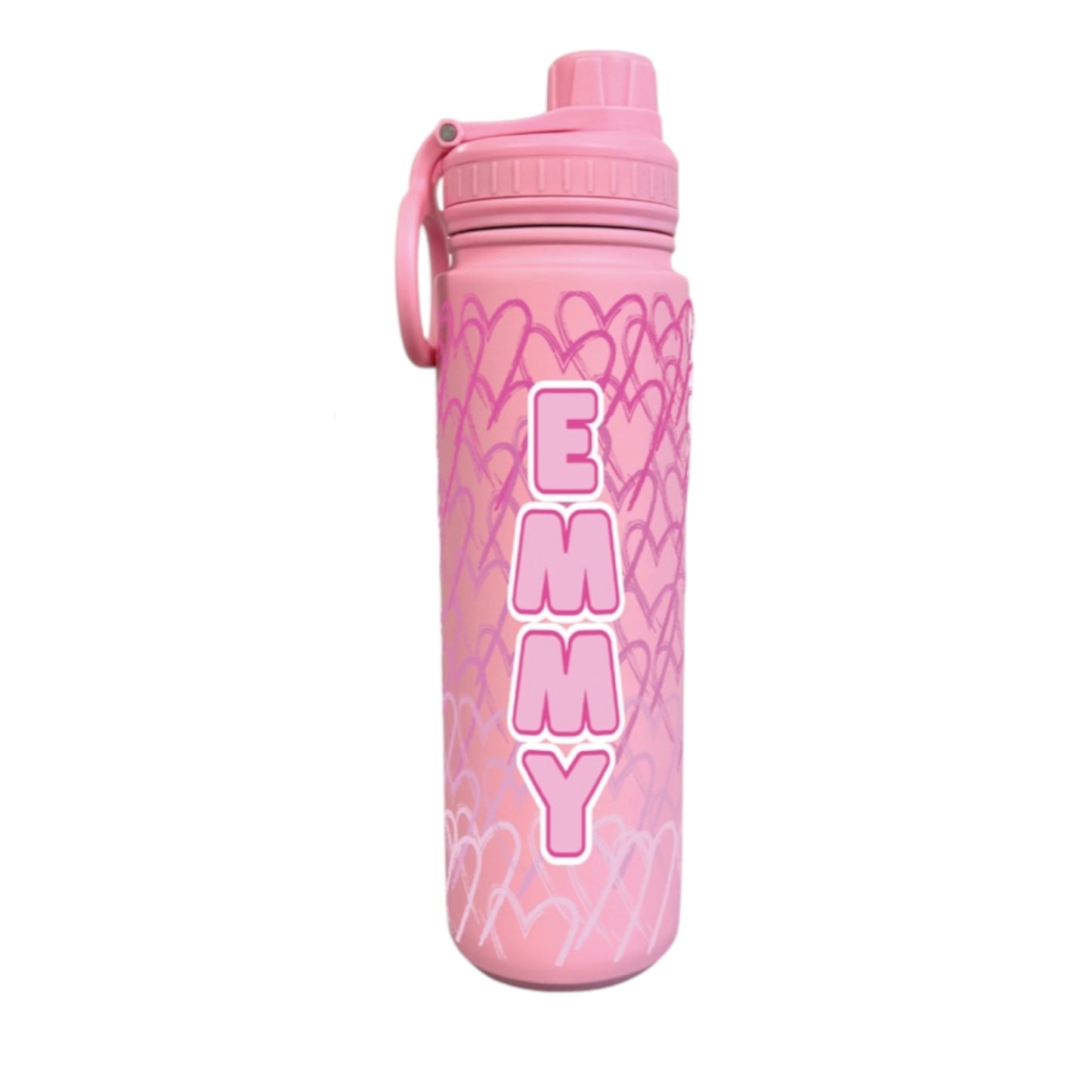 Gradient Heart Sketch Wrap Water Bottle