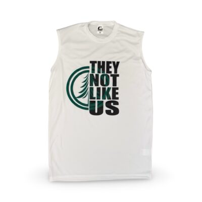 Trail’s End – Not Like Us White Muscle Tee – Youth Medium