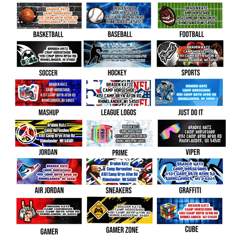 Personalized Address Labels - Boys