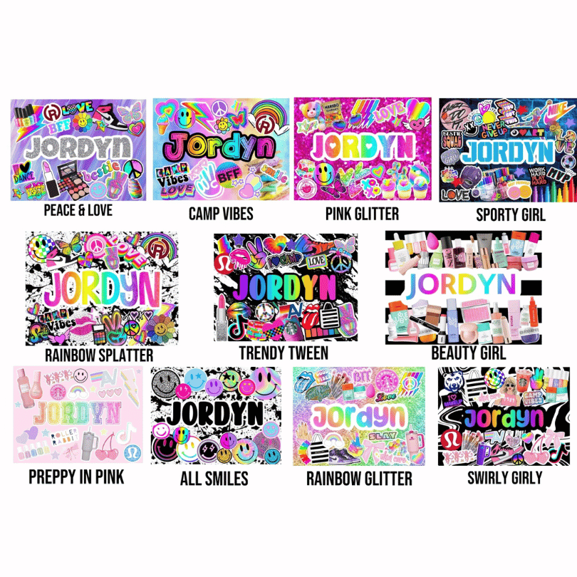 Create'd Girls Horizontal Pre-Designed Collage Options backgrounds 2024