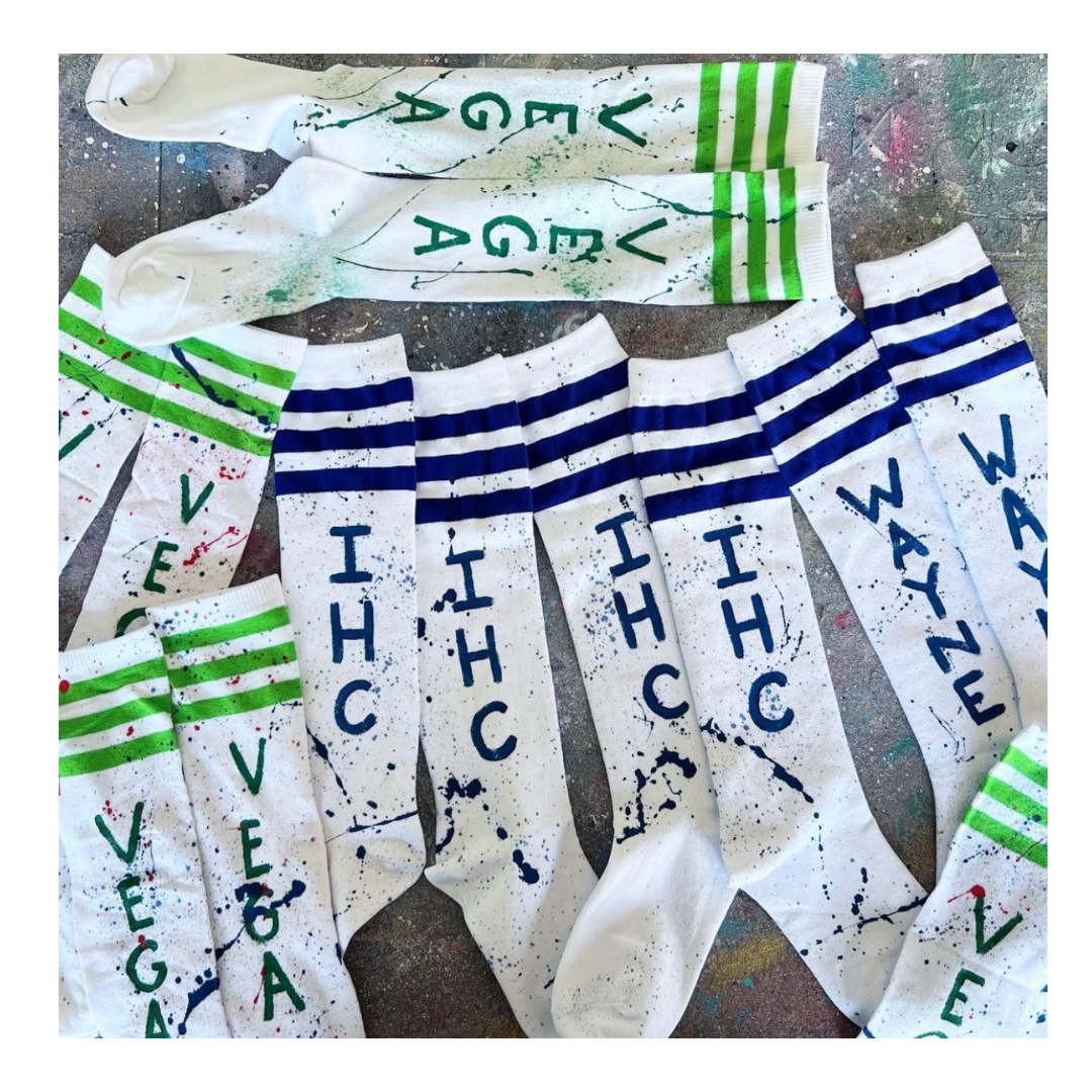 Splatter Paint Camp Socks