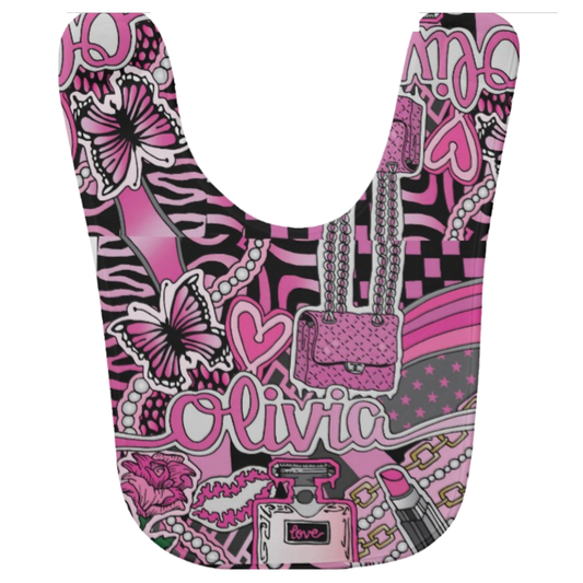 pretty in pink bib