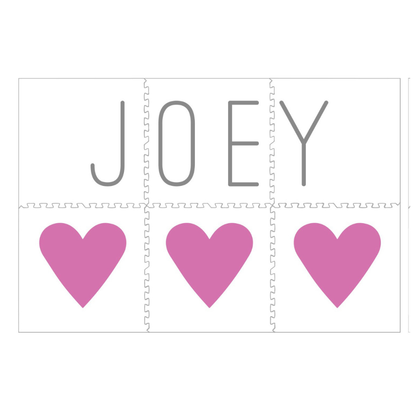 Personalized Play Mat - 3 Hearts