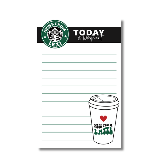 Coffee (Style B) Lined Notepad