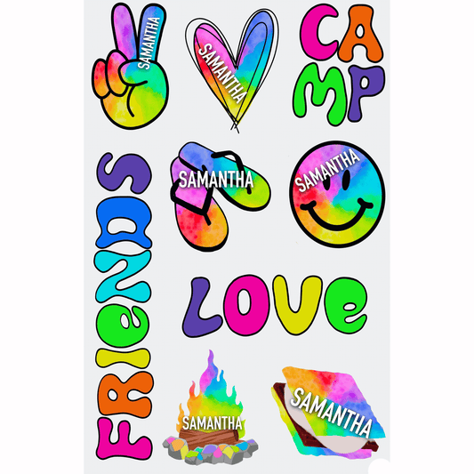 Cling It Sheet - CI 98P Camp Personalized