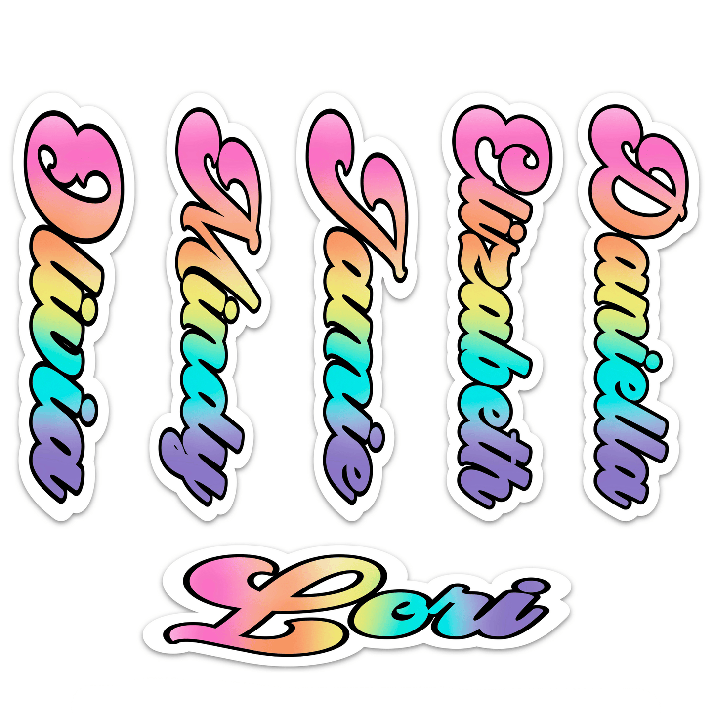 Cling It Word in Pastel Script Font