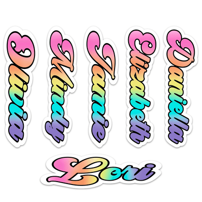 Cling It Word in Pastel Script Font