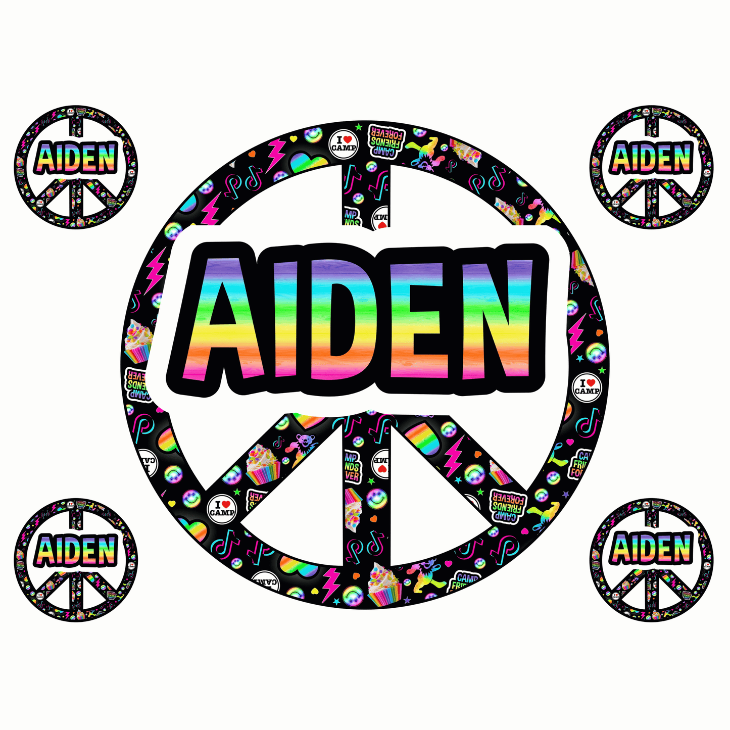 Cling It Shapes - Peace Signs