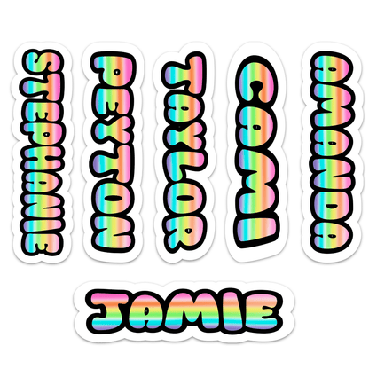 Cling It Word in Rainbow Spray