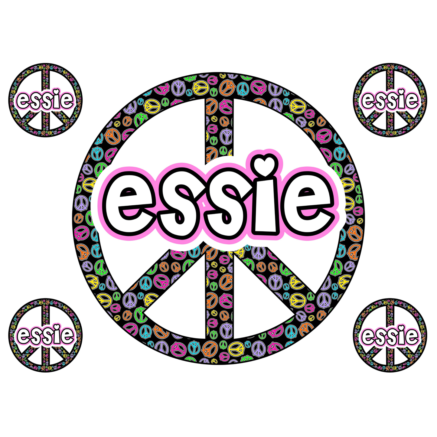 Cling It Shapes - Peace Signs