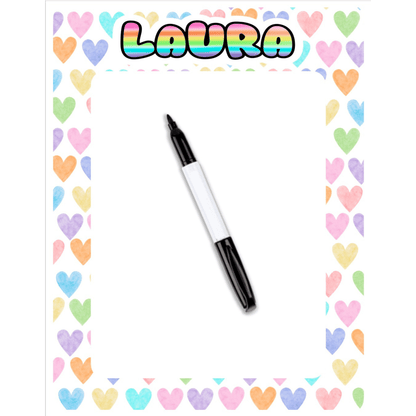 Personalized Laminated Dry Erase Board