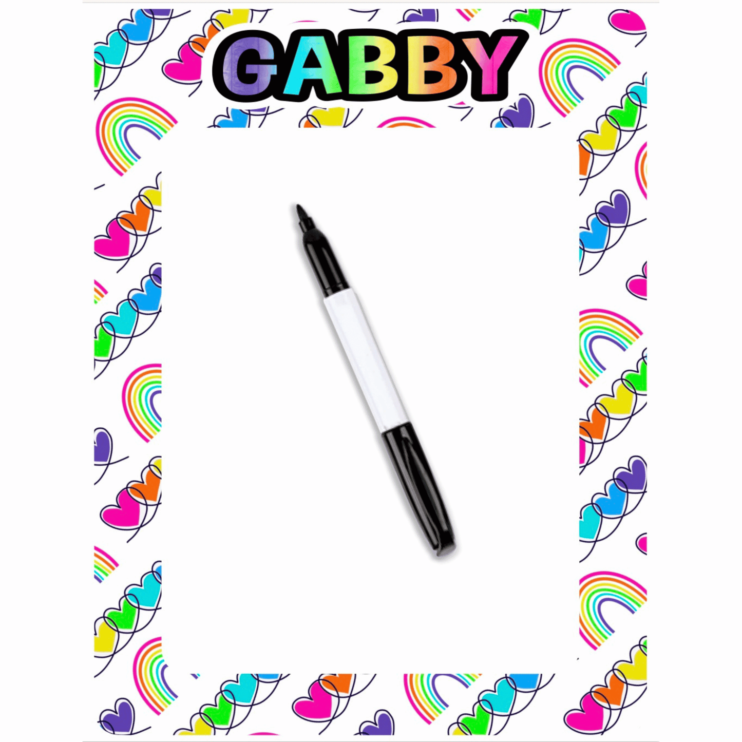 Personalized Laminated Dry Erase Board