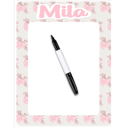 Personalized Laminated Dry Erase Board
