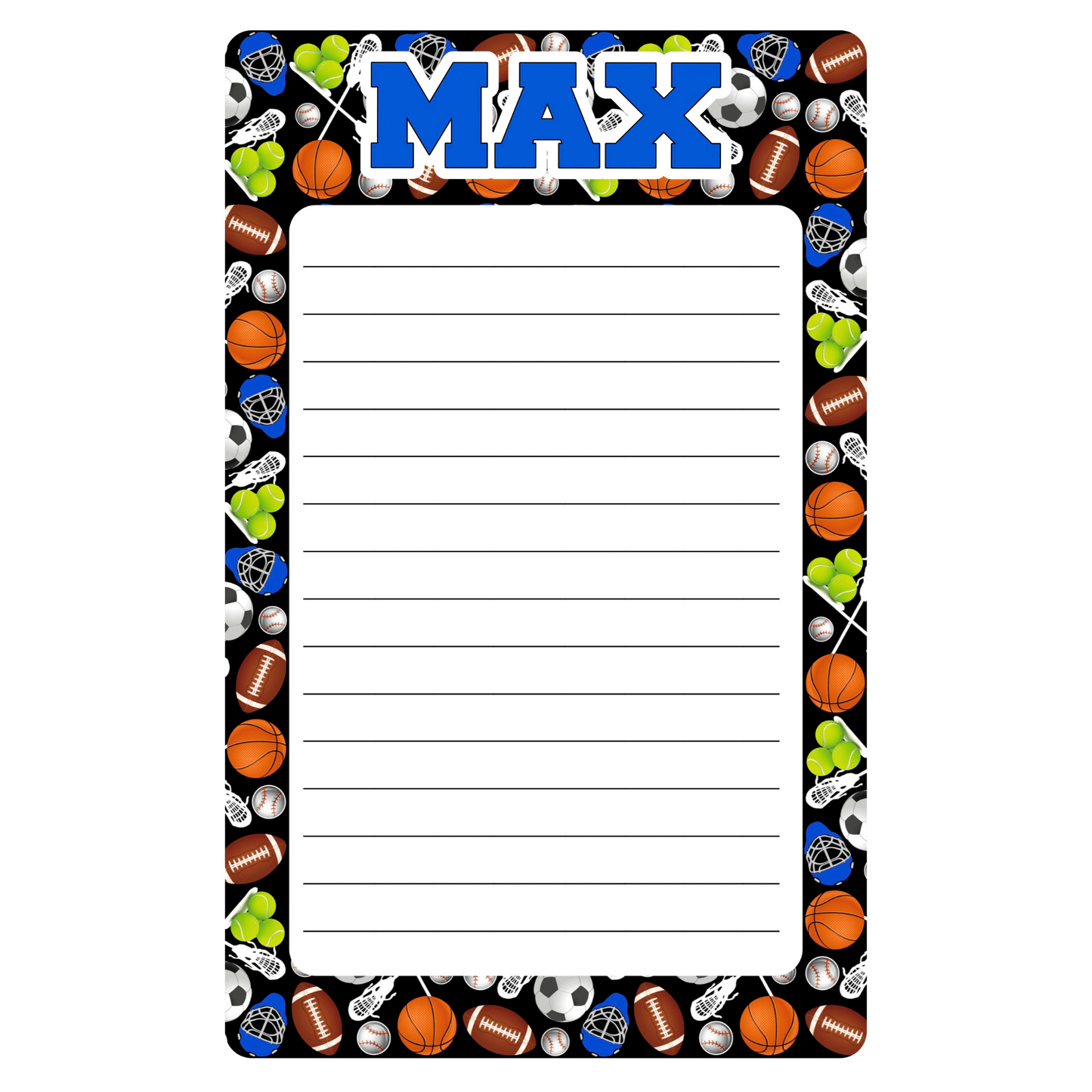 Personalized Lined Notepad (8.5" x 11")