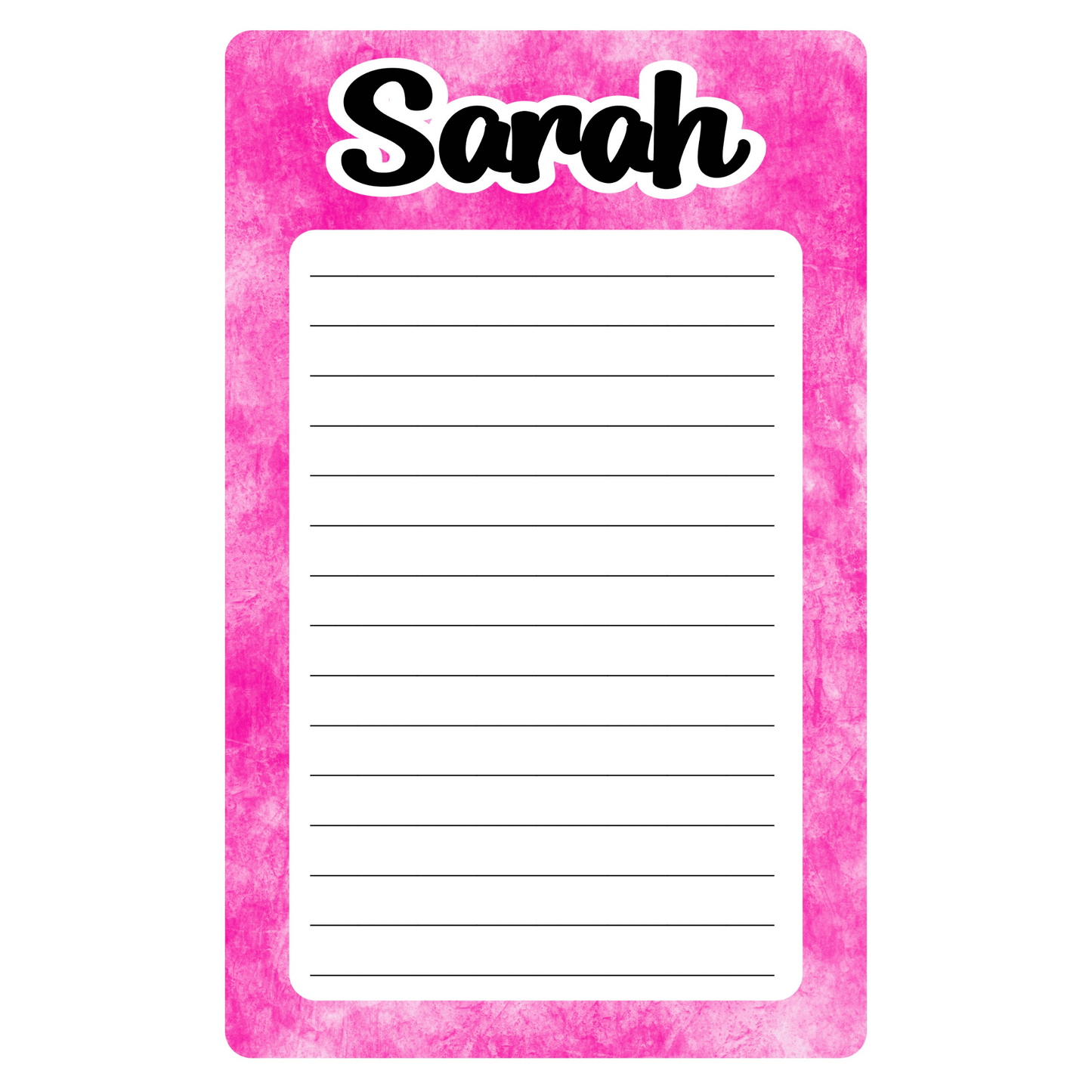 Personalized Lined Notepad (8.5" x 11")