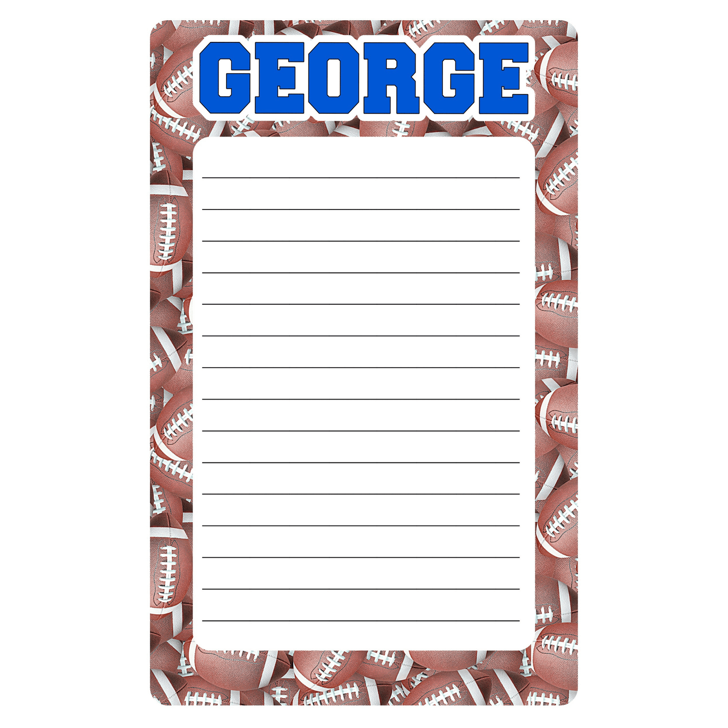 Personalized Lined Notepad (8.5" x 11")